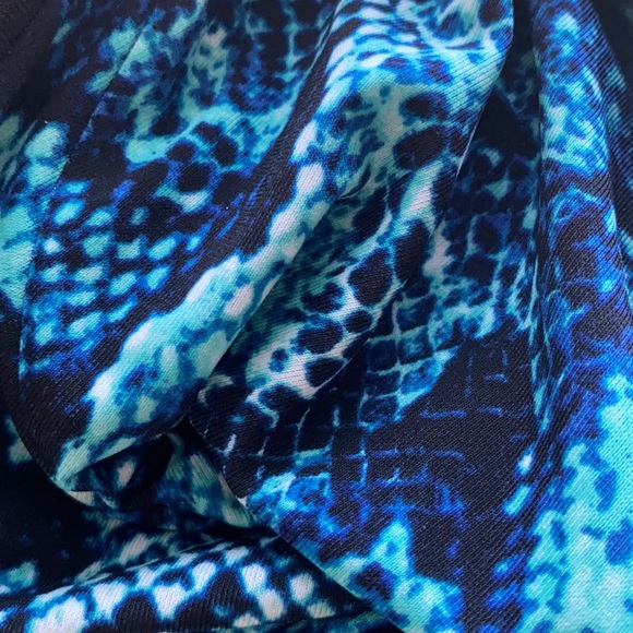 BCBG MaxAzria Bodycon blue snake dress xxs - Picture 7 of 7